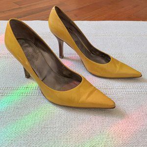 Nine West Yellow Heels 6.5
